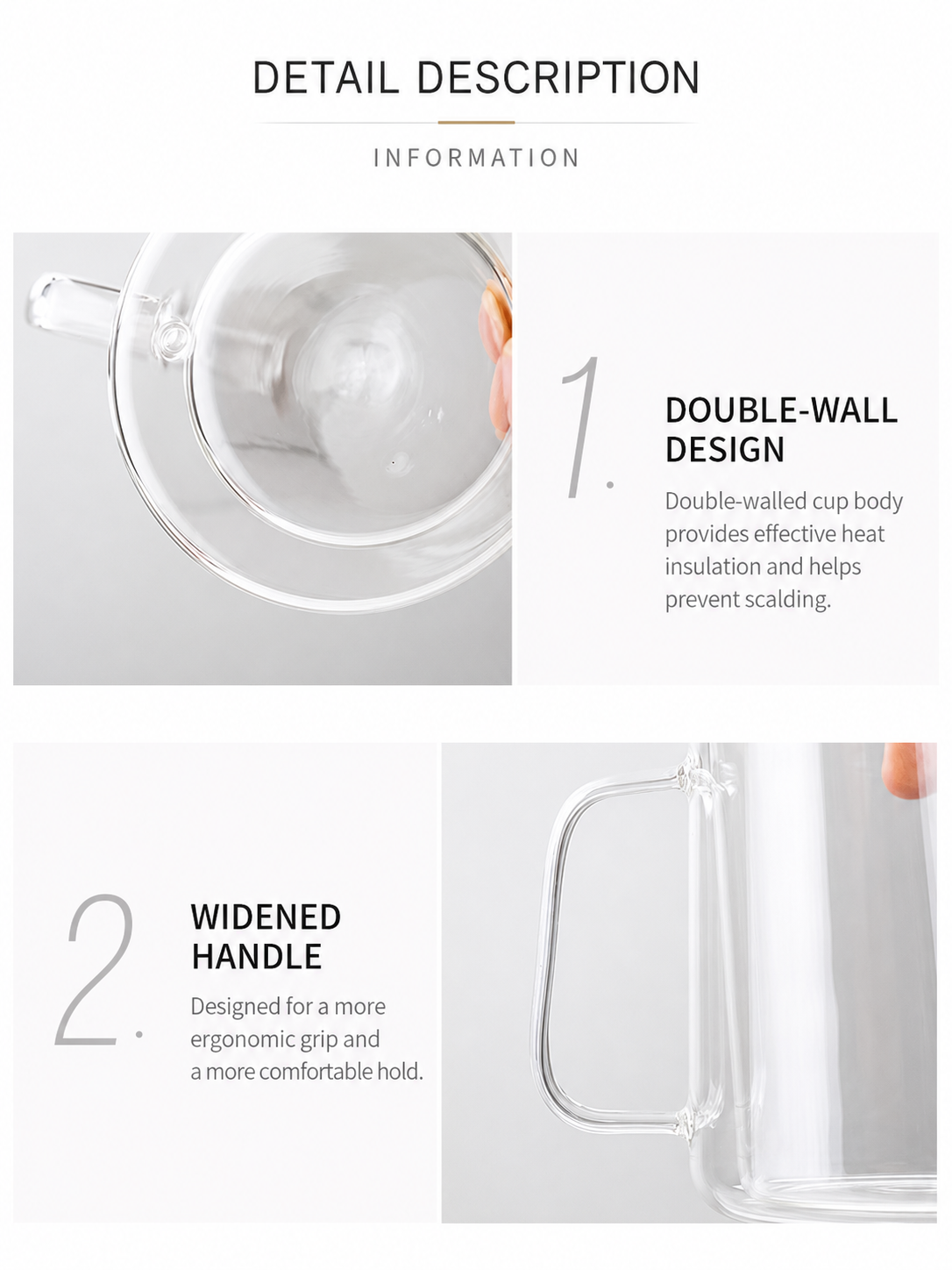 Elegant double layered cup